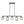 Chandelierias - Contemporary Industrial 5 - Light Cylinder Striped Glass Linear Chandelier - Chandeliers - Black - 