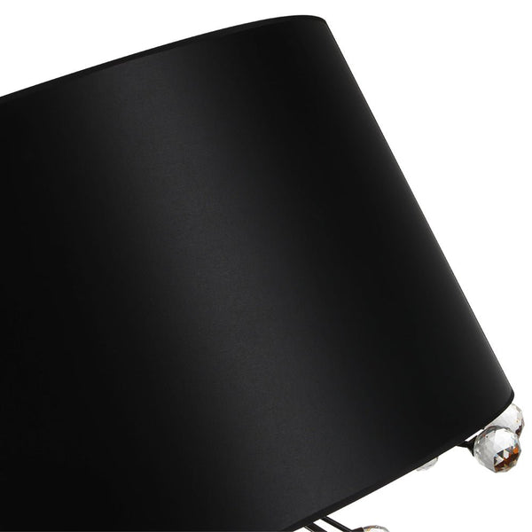 Chandelierias - Contemporary Rustic 12 - Light Crystal Linen Fabric Cone Pendant - Pendants - Black - 