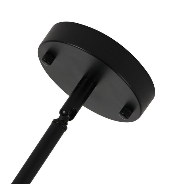 Chandelierias - Contemporary Rustic 12 - Light Crystal Linen Fabric Cone Pendant - Pendants - Black - 