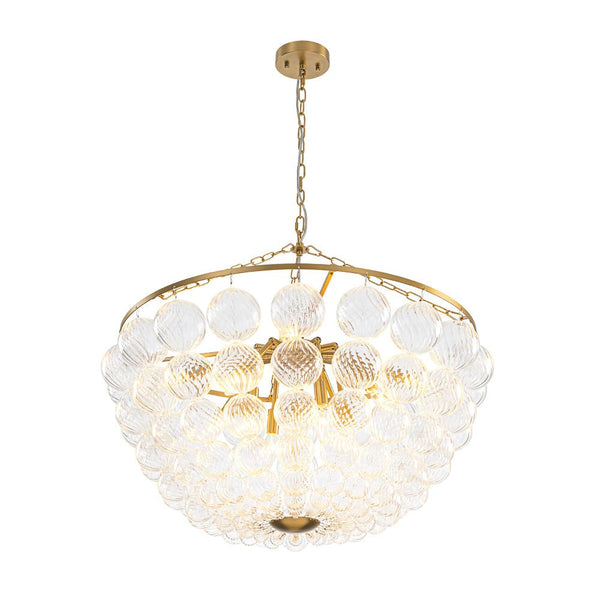 Chandelierias - Creative Swirled Glass Globe String Bowl Chandelier - Chandelier - 6 Bulbs - 
