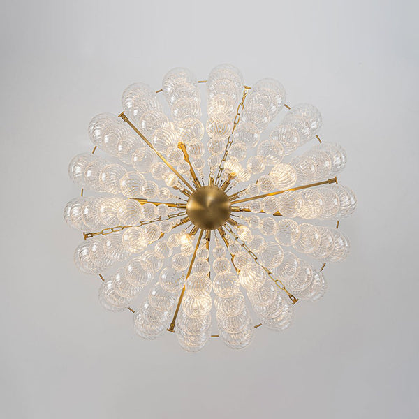 Chandelierias - Creative Swirled Glass Globe String Bowl Chandelier - Chandelier - 6 Bulbs - 