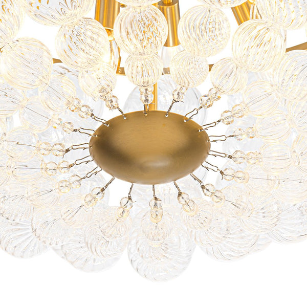 Chandelierias - Creative Swirled Glass Globe String Bowl Chandelier - Chandelier - 6 Bulbs - 
