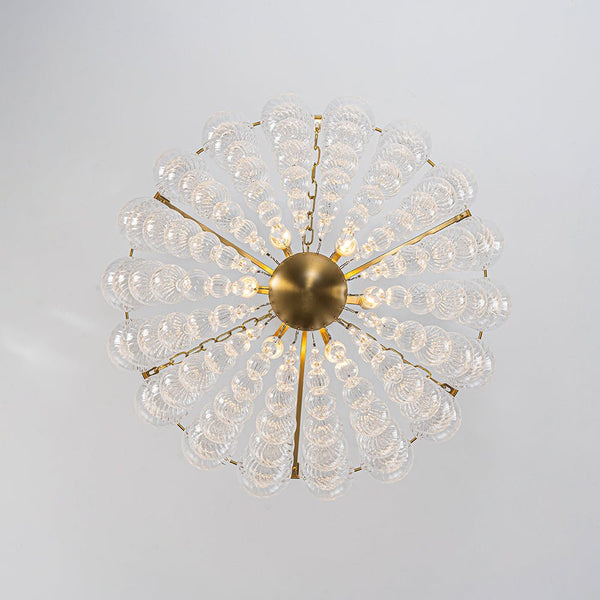Chandelierias - Creative Swirled Glass Globe String Bowl Chandelier - Chandelier - 6 Bulbs - 