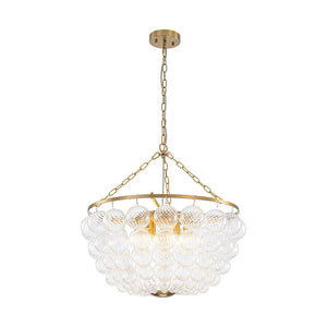 Chandelierias - Creative Swirled Glass Globe String Bowl Chandelier - Chandelier - 6 Bulbs - 