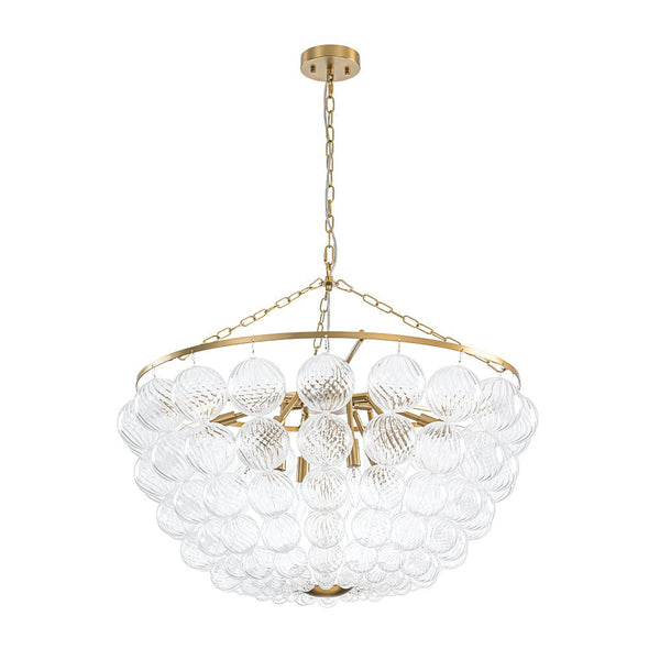 Chandelierias - Creative Swirled Glass Globe String Bowl Chandelier - Chandelier - 6 Bulbs - 