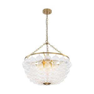 Chandelierias - Creative Swirled Glass Globe String Bowl Chandelier - Chandelier - 6 Bulbs - 