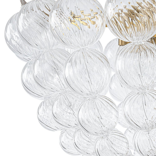 Chandelierias - Creative Swirled Glass Globe String Bowl Chandelier - Chandelier - 6 Bulbs - 