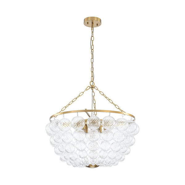 Chandelierias - Creative Swirled Glass Globe String Bowl Chandelier - Chandelier - 6 Bulbs - 