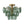 Chandelierias-Dark Green 4-Light Stire Glass Tiered Semi-Flush Mount-Semi Flush-Brass-