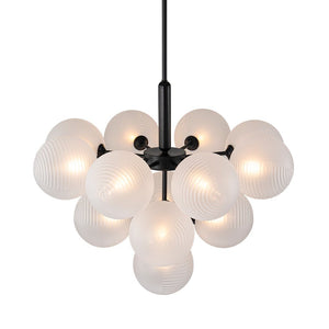 Chandelierias - Decorative 13 - Light Cluster Bubble Grape Chandelier - Chandeliers - Black - 