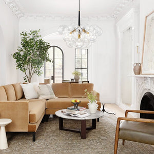 Chandelierias - Dreamy Bubble 6 - Light Cluster Honeycomb Glass Chandelier - Chandelier - Black - 6 Bulbs