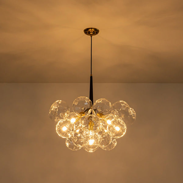 Chandelierias - Dreamy Bubble 6 - Light Cluster Honeycomb Glass Chandelier - Chandelier - White - 6 Bulbs