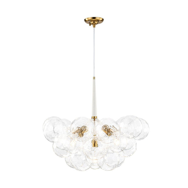 Chandelierias - Dreamy Bubble 6 - Light Cluster Honeycomb Glass Chandelier - Chandelier - White - 6 Bulbs