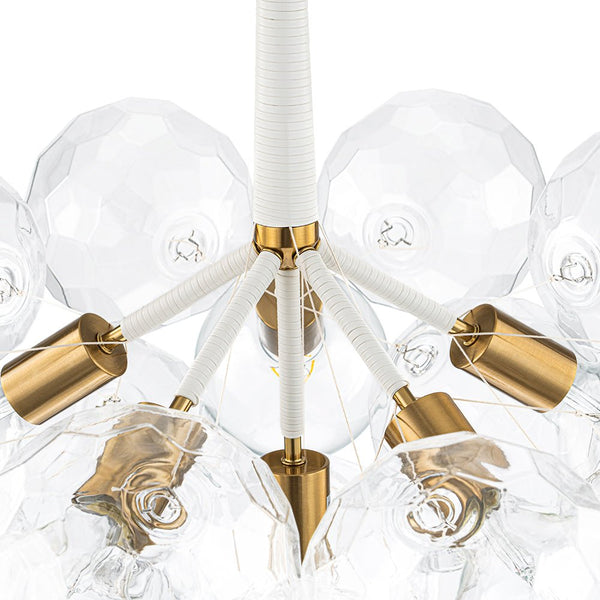 Chandelierias - Dreamy Bubble 6 - Light Cluster Honeycomb Glass Chandelier - Chandelier - White - 6 Bulbs