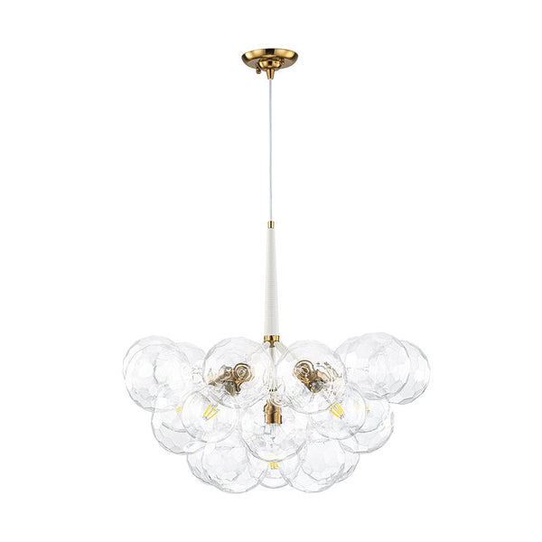 Chandelierias - Dreamy Bubble 6 - Light Cluster Honeycomb Glass Chandelier - Chandelier - White - 6 Bulbs