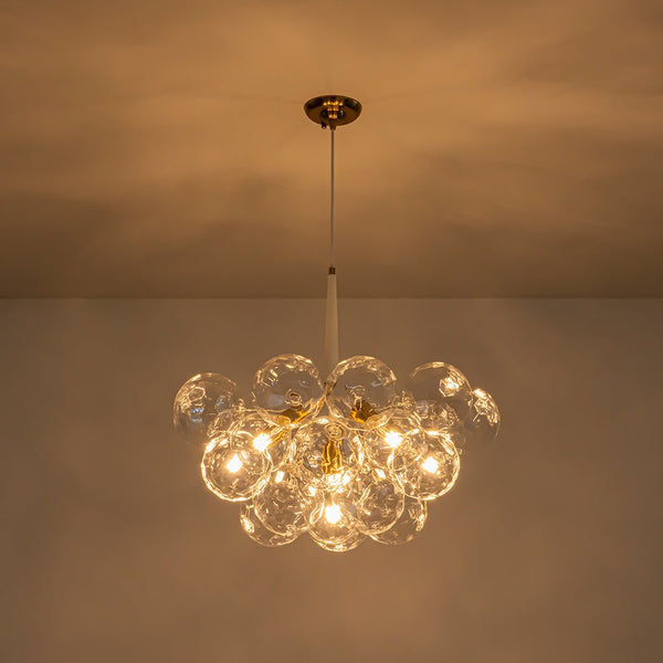 Chandelierias - Dreamy Bubble 6 - Light Cluster Honeycomb Glass Chandelier - Chandelier - White - 6 Bulbs