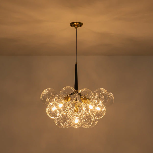 Chandelierias - Dreamy Bubble 6 - Light Cluster Honeycomb Glass Chandelier - Chandelier - White - 6 Bulbs