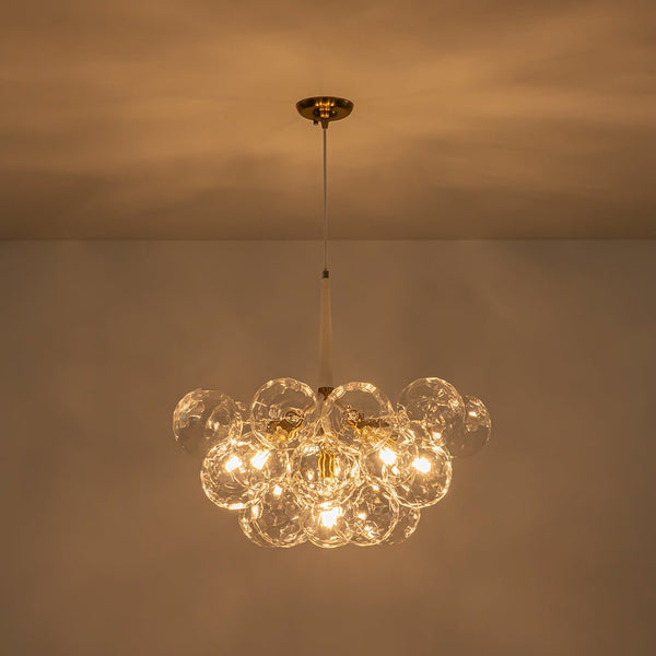 Chandelierias - Dreamy Bubble 6 - Light Cluster Honeycomb Glass Chandelier - Chandelier - White - 6 Bulbs