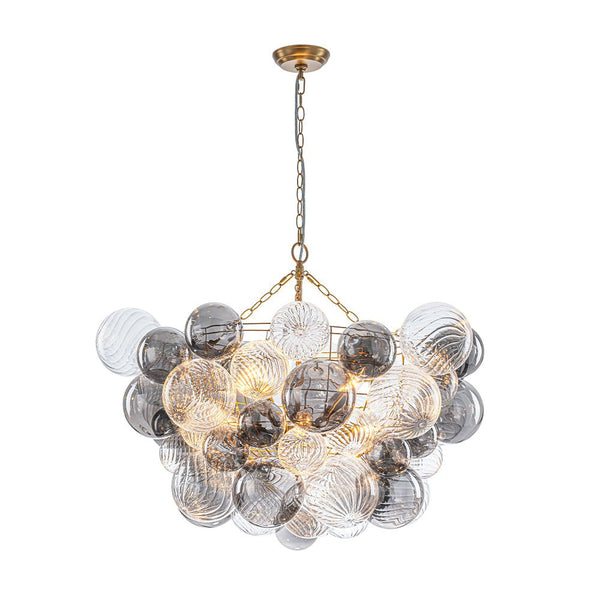 Chandelierias - Eclectic Glam 8 - Light Dense Bubble Glass Cluster Chandelier - Chandeliers - Brass - 