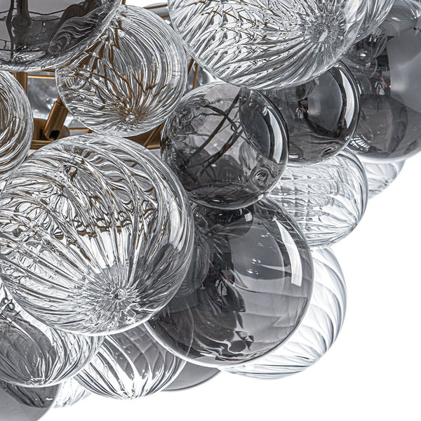 Chandelierias - Eclectic Glam 8 - Light Dense Bubble Glass Cluster Chandelier - Chandeliers - Brass - 
