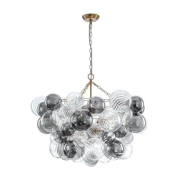 Chandelierias - Eclectic Glam 8 - Light Dense Bubble Glass Cluster Chandelier - Chandeliers - Brass - 