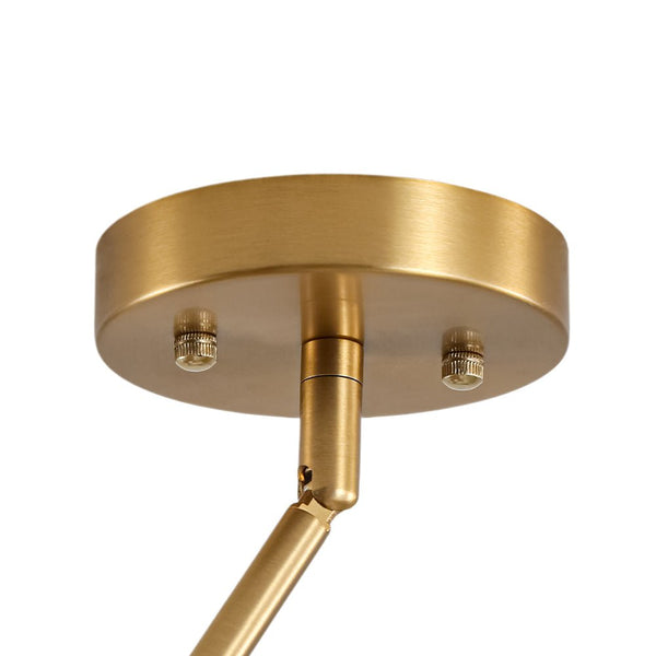 Chandelierias - Eclectic Modern 15 - Light Frosted White Glass Vortex Branch Chandelier - Chandeliers - Brass - 