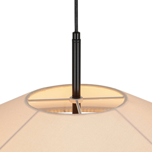 Chandelierias - Flying Saucer 4 - Light Hemp Rope Accents Fabric Pendant - Pendants - Black - 