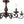 Chandelierias-French Country 6-Light Rubbed Bronze Candle-style Semi-flush Chandelier-Chandeliers-Oil-rubbed Bronze-