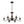 Chandelierias-French Country 6-Light Rubbed Bronze Candle-style Semi-flush Chandelier-Chandeliers-Oil-rubbed Bronze-