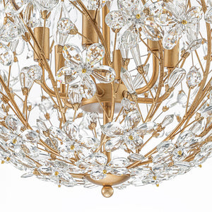 Chandelierias - Glam Luxury Crystal Vines Flowers Wrapped Sphere Chandelier - Chandeliers - 20.7in - 