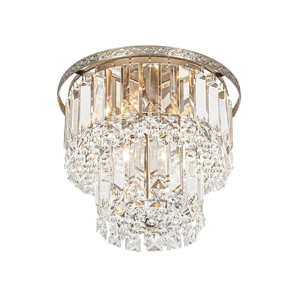 Chandelierias - Glam Tiered Cake - shaped Faceted Crystal Flush Mount - Flush Mount - 5 - Light - 