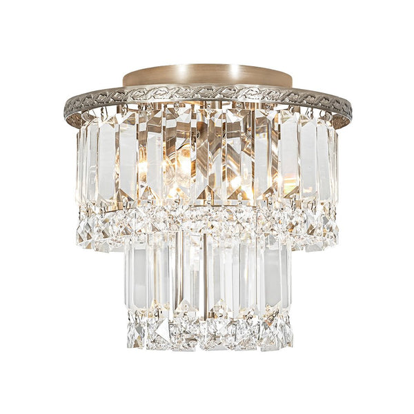 Chandelierias - Glam Tiered Cake - shaped Faceted Crystal Flush Mount - Flush Mount - 5 - Light - 