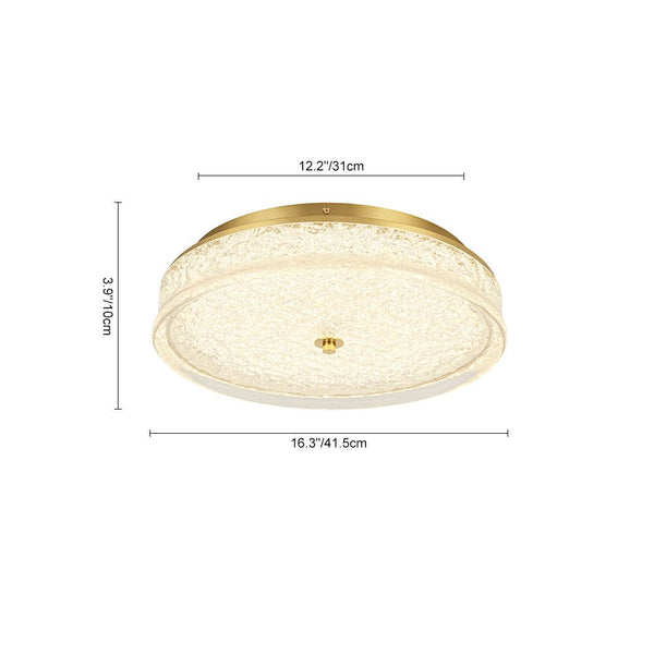 Chandelierias - Glowing Cloud - like Dimmable LED Flush Mount - Semi Flush - Brushed Brass - 