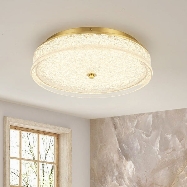 Chandelierias - Glowing Cloud - like Dimmable LED Flush Mount - Semi Flush - Brushed Brass - 