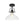 Chandelierias-Industrial 1-Light Clear Seeded Glass Framed Bell Pendant-Pendants-Black-