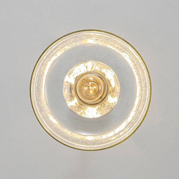 Chandelierias-Industrial 1-Light Clear Seeded Glass Framed Bell Pendant-Pendants-Black-