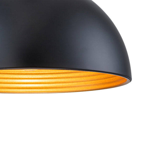 Chandelierias - Industrial 1 - Light Dual - layer Dome Pendant - Pendants - Matte Black - 