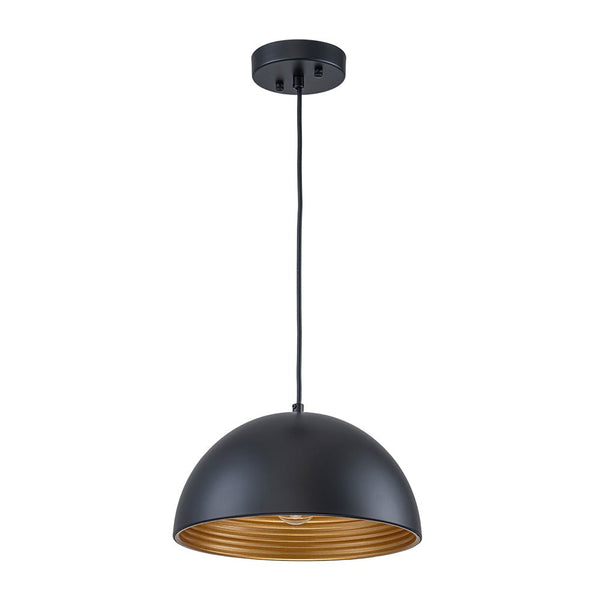 Chandelierias - Industrial 1 - Light Dual - layer Dome Pendant - Pendants - Matte Black - 