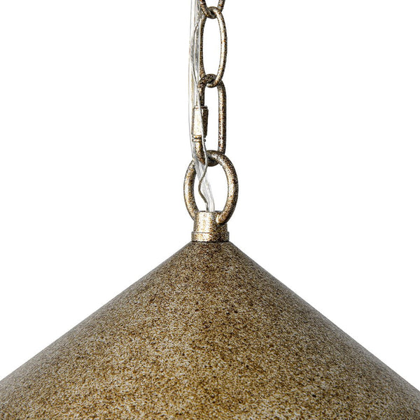 Chandelierias - Industrial - Style Single - Light Conical Metal Shade Pendant - Pendants - Mottled - Silver - 