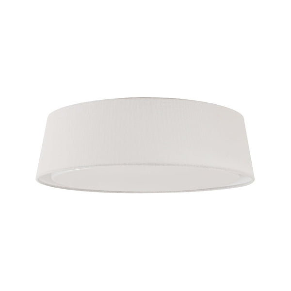 Chandelierias-Linen Fabric Dimmable LED Opal Glass Tapered Drum Flush Mount-Flush Mount-Oatmeal-