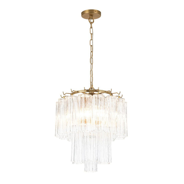 Chandelierias - Luxury Modern 3 - Light Tronchi Murano Glass Tiered Chandelier - Chandeliers - Clear - 