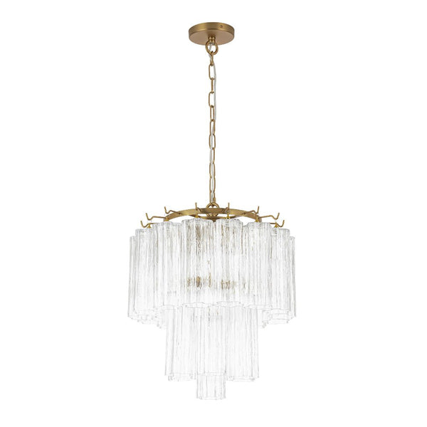 Chandelierias - Luxury Modern 3 - Light Tronchi Murano Glass Tiered Chandelier - Chandeliers - Clear - 