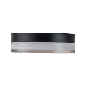 Chandelierias-Matte Black Modern Dimmable LED Glass Flush Mount-Flush Mount-11 in.-