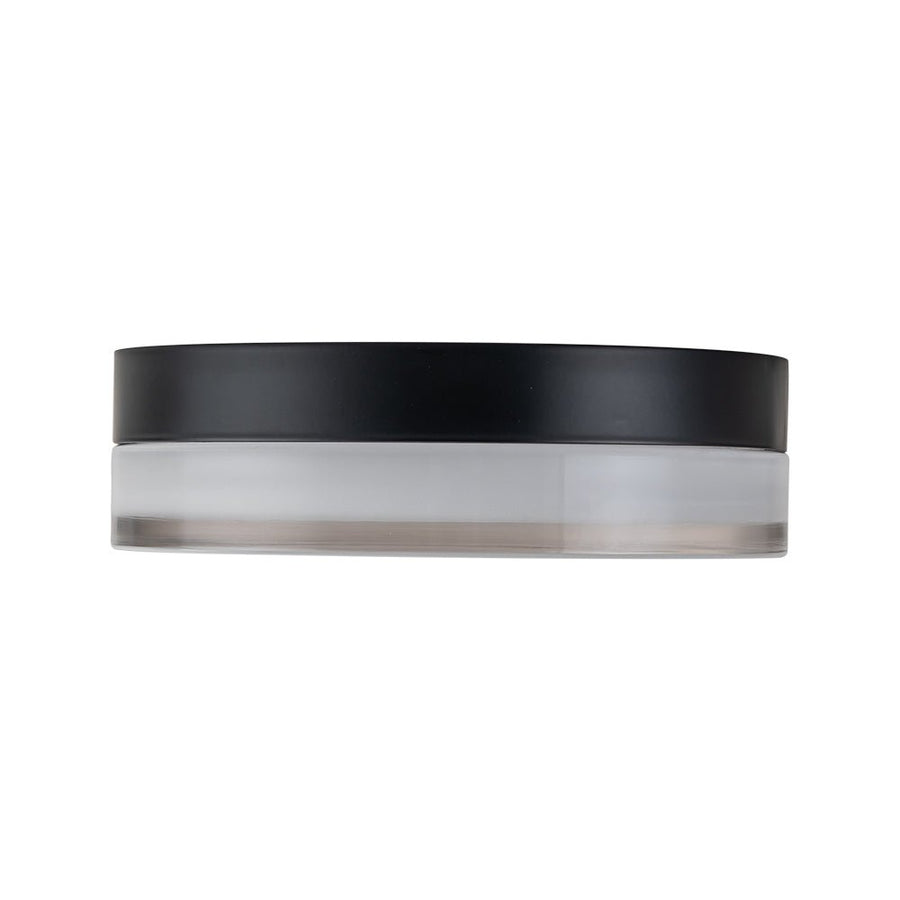 Chandelierias-Matte Black Modern Dimmable LED Glass Flush Mount-Flush Mount-11 in.-