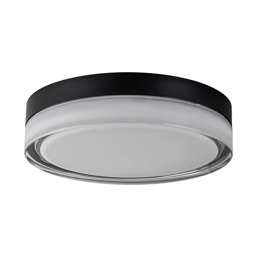 Chandelierias-Matte Black Modern Dimmable LED Glass Flush Mount-Flush Mount-11 in.-