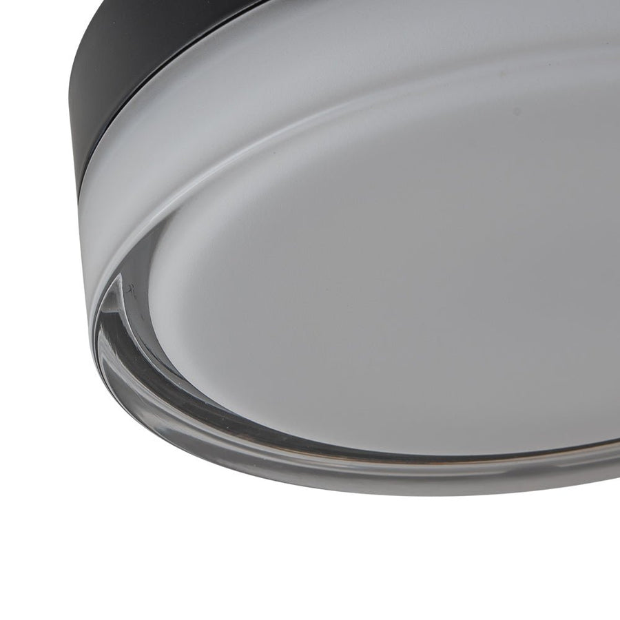 Chandelierias-Matte Black Modern Dimmable LED Glass Flush Mount-Flush Mount-11 in.-