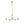 Chandelierias - Mid - century 8 - Light Airy Clear Glass Linear Chandelier - Chandeliers - Brass - 