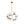 Chandelierias - Mid - century 8 - Light Airy Clear Glass Linear Chandelier - Chandeliers - Brass - 