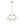 Chandelierias - Mid - century 8 - Light Airy Clear Glass Linear Chandelier - Chandeliers - Brass - 