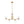 Chandelierias - Mid - century 8 - Light Airy Clear Glass Linear Chandelier - Chandeliers - Brass - 